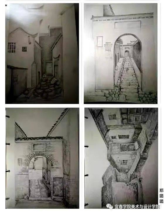 绘美古村 宜春学院美术与设计学院19美术学吉安写生作品展